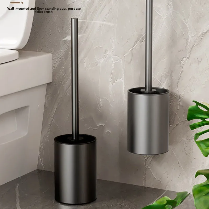

Space Aluminum Toilet Brush No Dead Angle Cleaning Wall Hanging Perforation-free Toilet Brush Escobilla Wc Toilet Cleaner Home