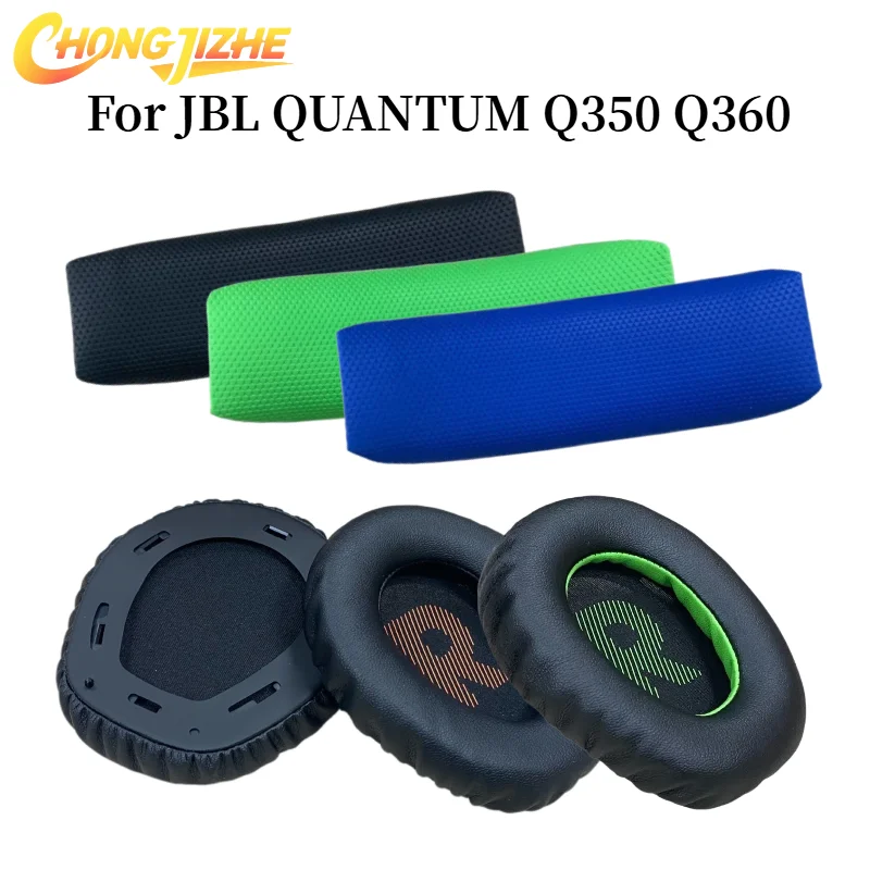 

CHONGJIZHE Protein Leather buckle Earpads Cushions For JBL QUANTUM Q350 Q360 Headphones, Replacement Ear Pads Headset
