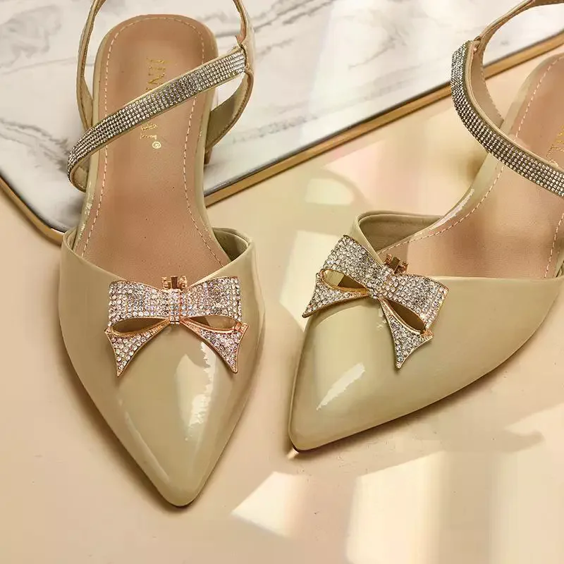 

1Pcs Fashion Shiny Crystal Shoes Decorations Clip Women Shoe Buckle Accessories High-heeled Square Rhinestones Removable Shoes D