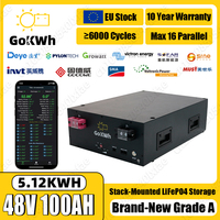 GoKWh EU Stock 48V 51.2V 100Ah LiFePO4 Lithium Iron Phosphate Battery Off Grid 100A BMS 5KW For Solar Home Energy Storag System