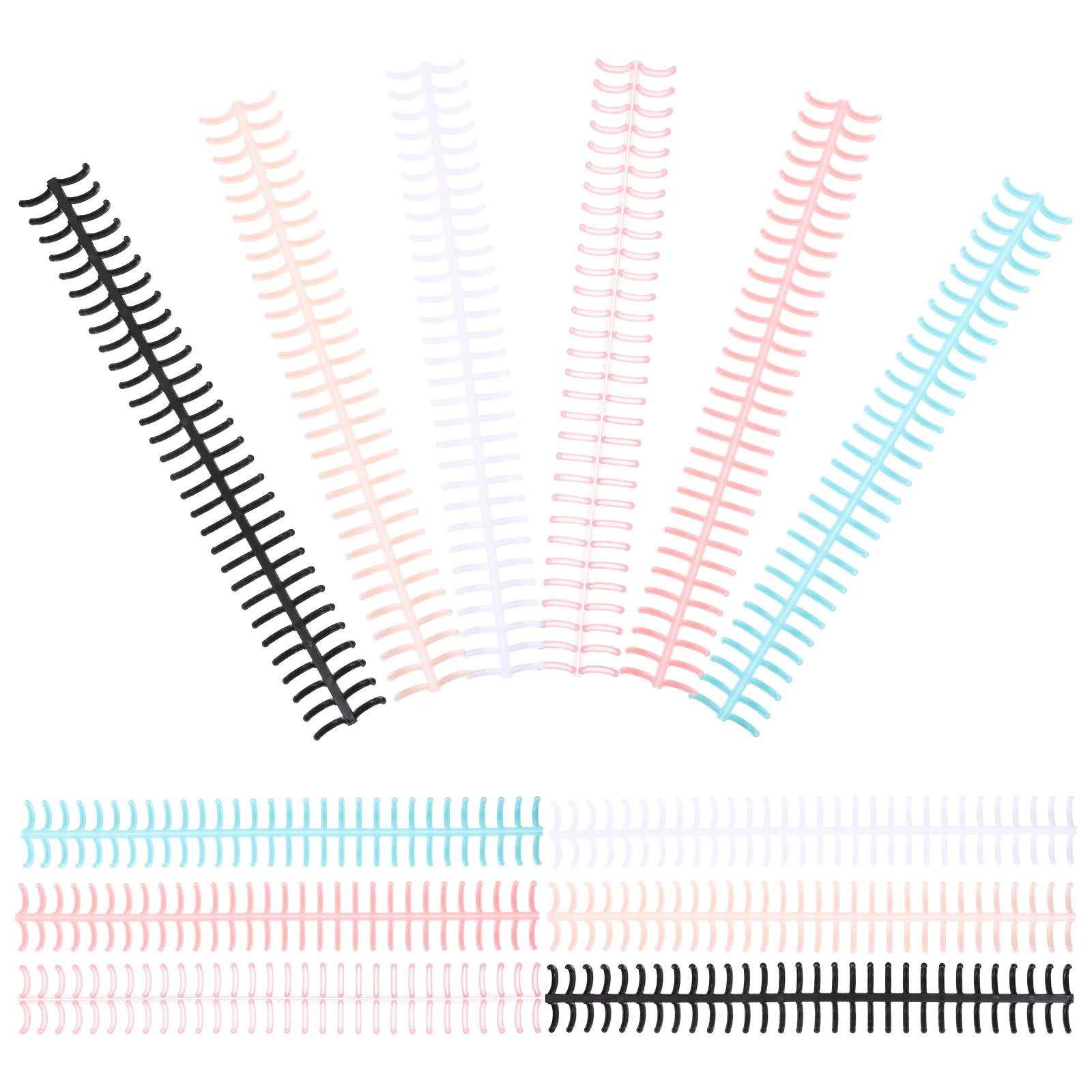 12 Pcs Plastic Loose-leaf Coil Colored Binders Binding Kit Spirals Notebook Coils Hinges for Ring