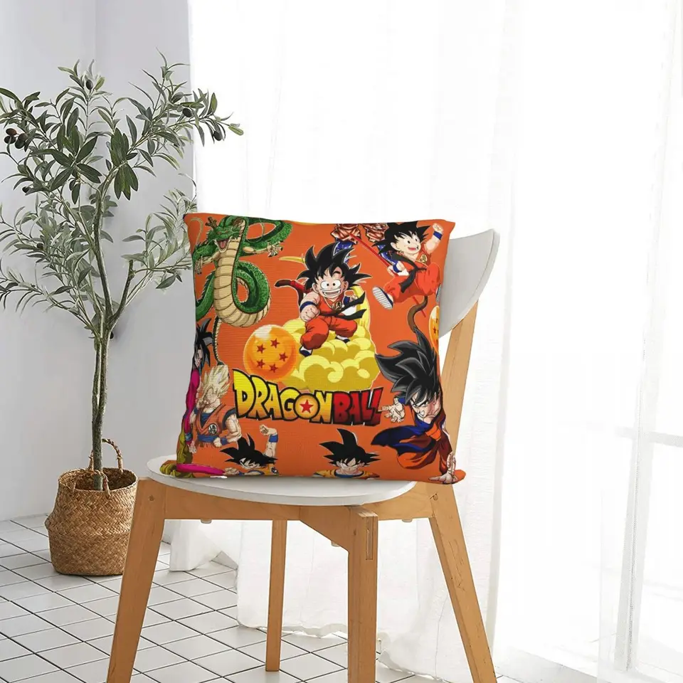 ドラゴンボール Z 正方形枕ケースポリエステルクッションソファ超