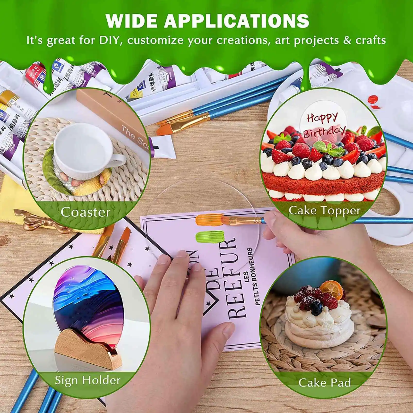 

36 шт. прозрачный акриловый диск 4-дюймовый круглый акриловый лист толстый круг акриловые круглые заготовки акриловая панель для поделок своими руками-AT64