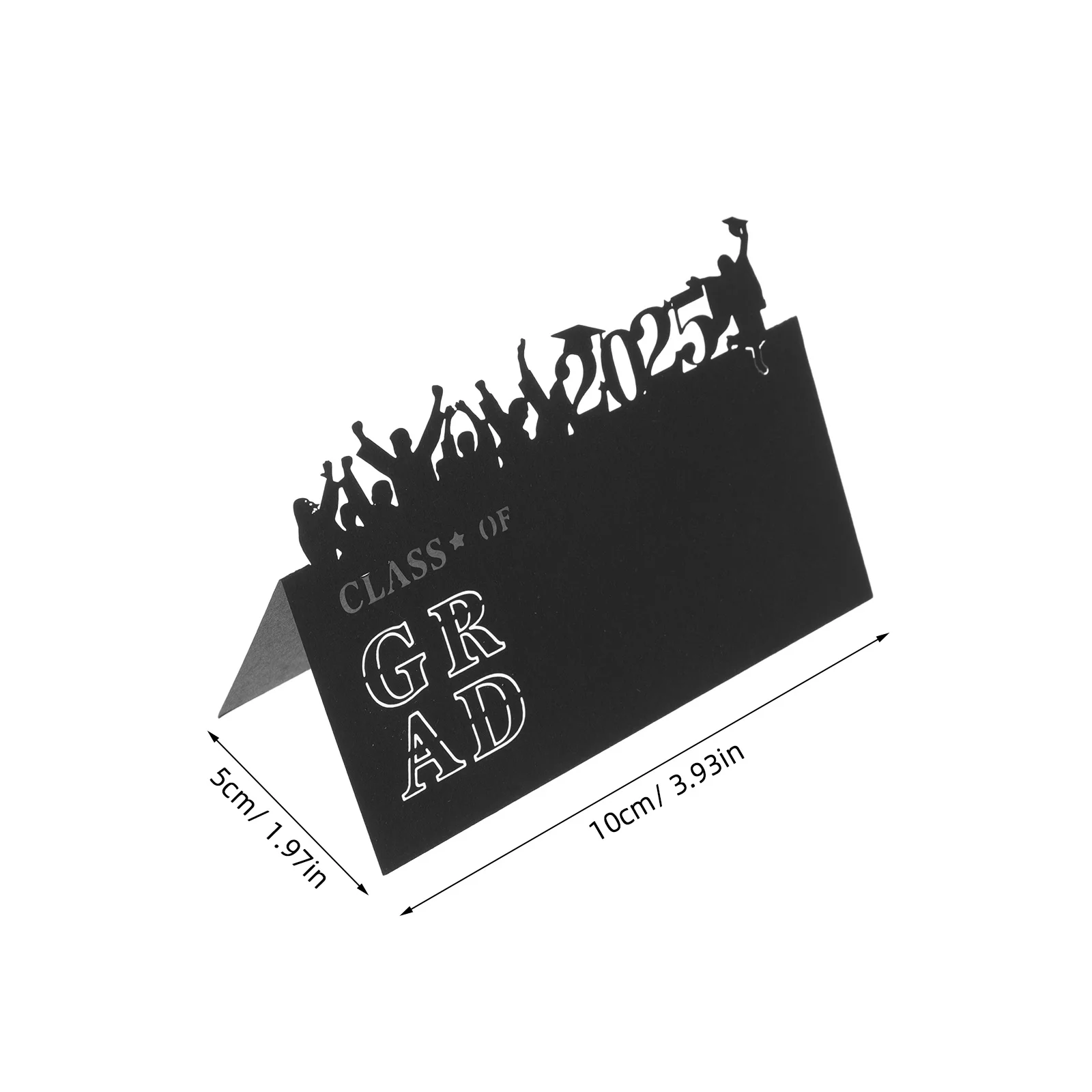 50 pcs Graduation Place Cards Class Of 2025 Hollow Design Name Cards For Party Decorations Seating Table Sign Celebration Seat