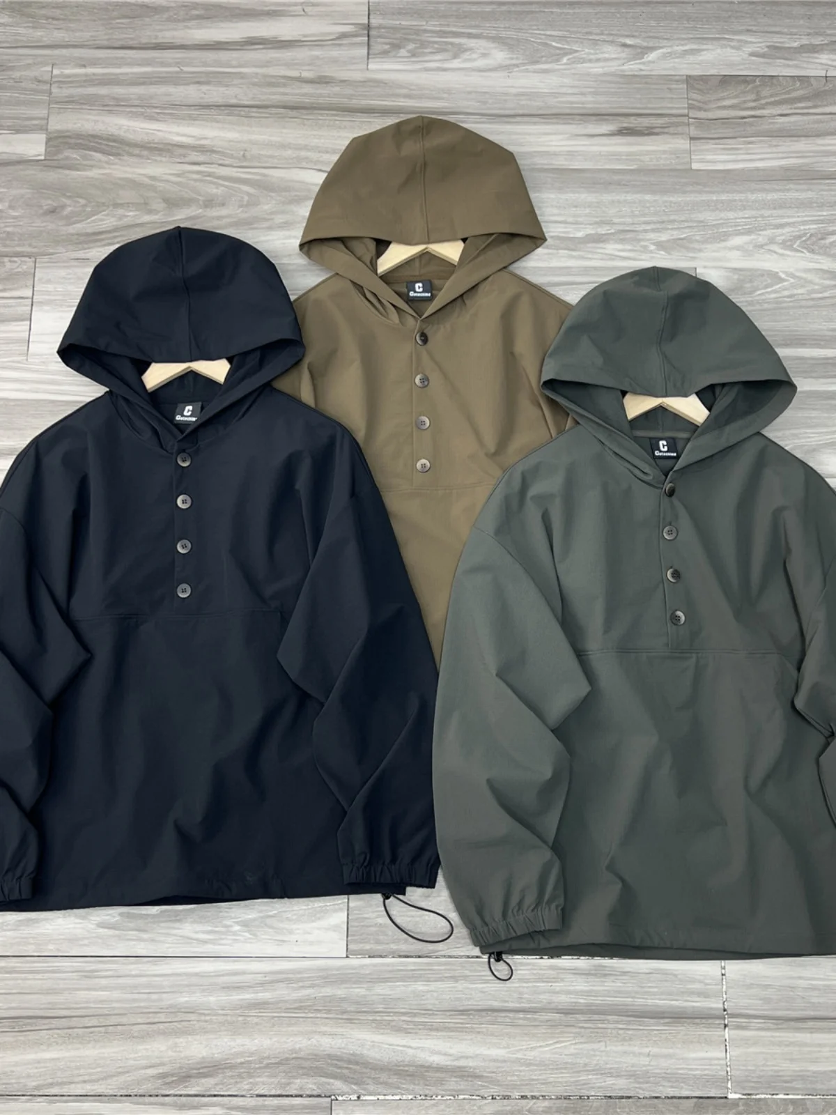 

ex Outdoor Breathable Qui Dry Windproof Sun Protection Loose Fit Hoodie Sweatirt f Open Front Zipper Casual Street...