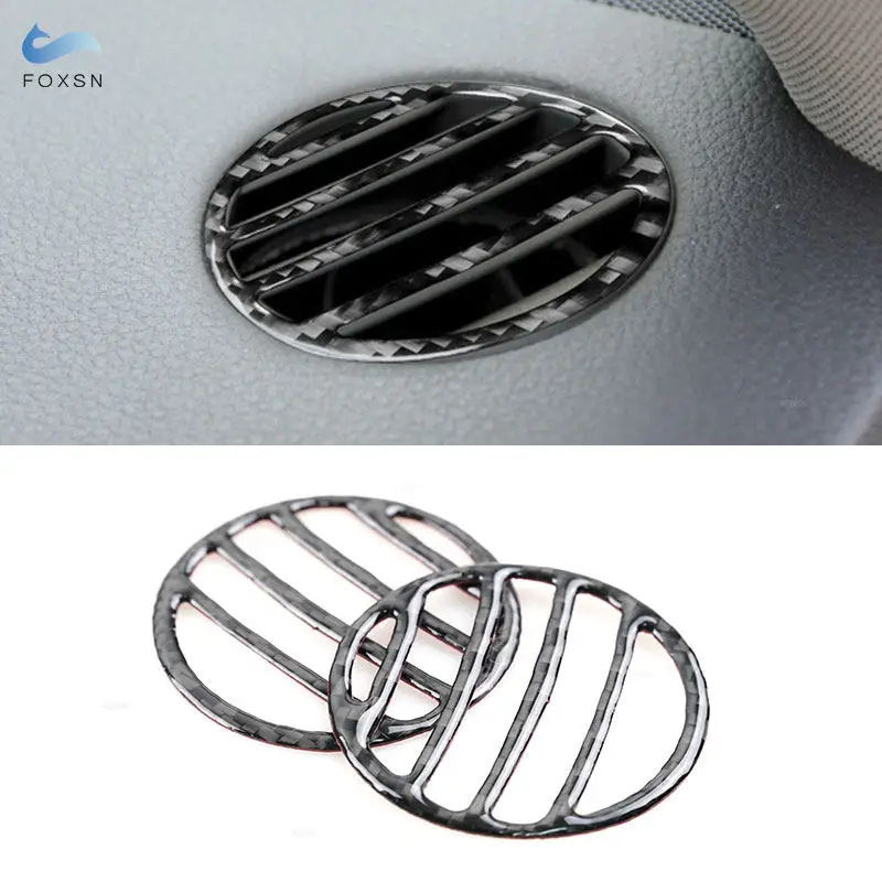 

For Audi A3 S3 8P 2006 2007 Car Interior Carbon Fiber Dashboard Panel Defogger Air Vent Outlet Frame Trim Cover Sticker