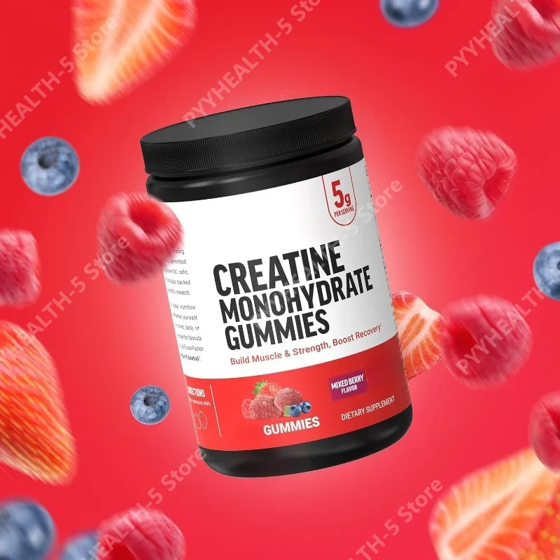 

Жевательные конфеты с креатином, креатин моногидрат для набора мышечной массы, мужские мультивитамины со вкусом смешанных ягод, мультивитамины для мужчин с аминокислотами