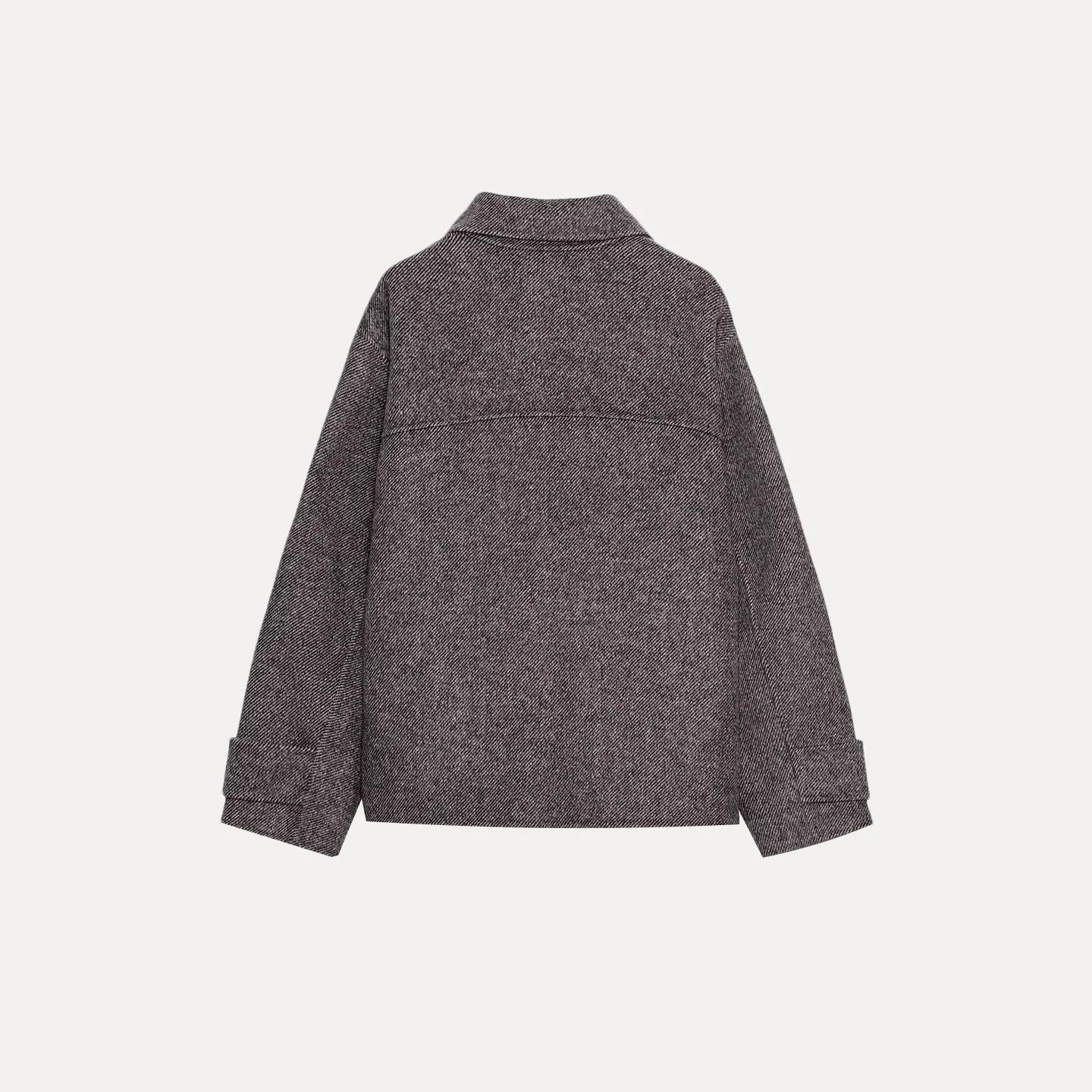 패셔너블한 오트 헤링본 패턴 여성 코트 2025 가을 엘레퀴알리 아우터웨어 여성용 스탠드핏 롱 코트...