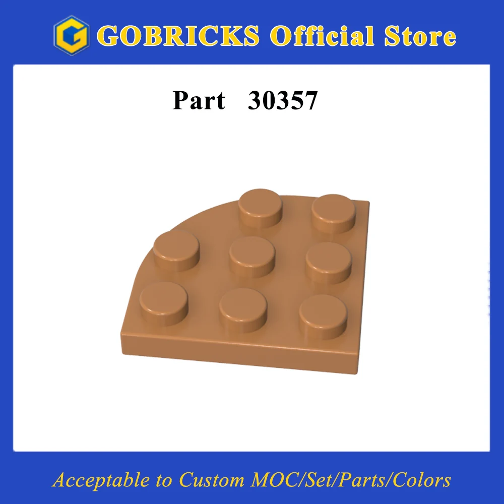 

Gobricks 1 Pcs MOC Plate Round Corner 3 x 3 Bricks Compatible With 30357 Model Building Blocks Parts Kids Assembly Puzzle Toys