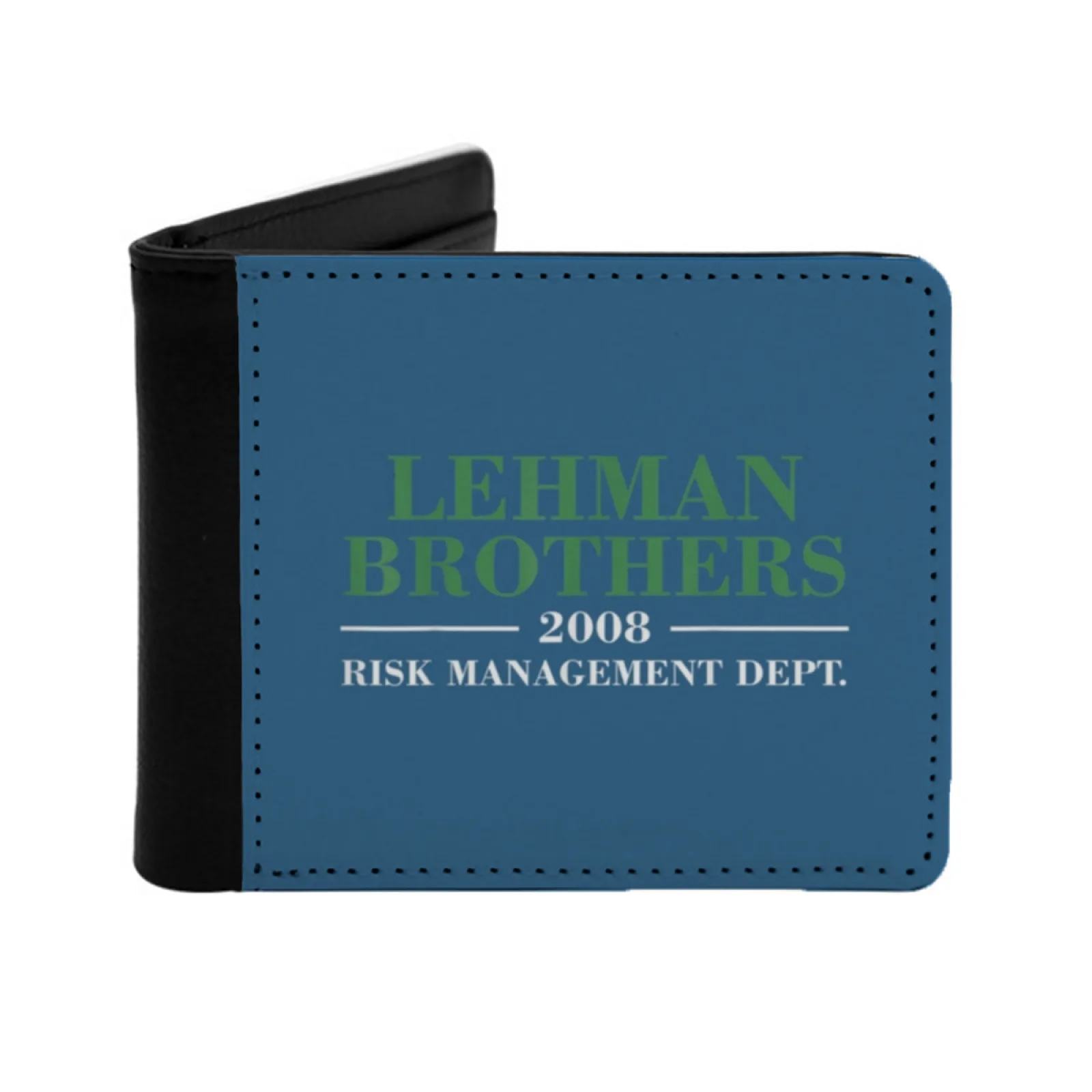 Lehman Brothers Risk Management Personalized Men's Leather Wallet Credit Card Pouch Purse Lehman Brothers Wall Street Big Banks