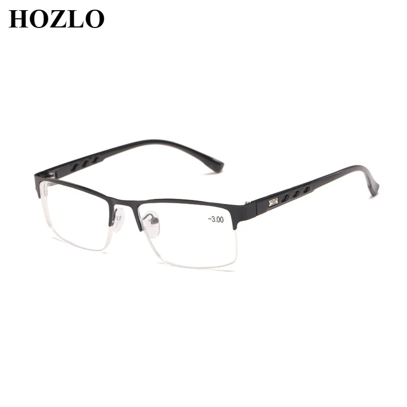 Men Finished Myopia Glasses Male Fashion Hollow Out Temple Breathable Nearsighted Eyeglasses Students Shortsighted Glasses -1~-6