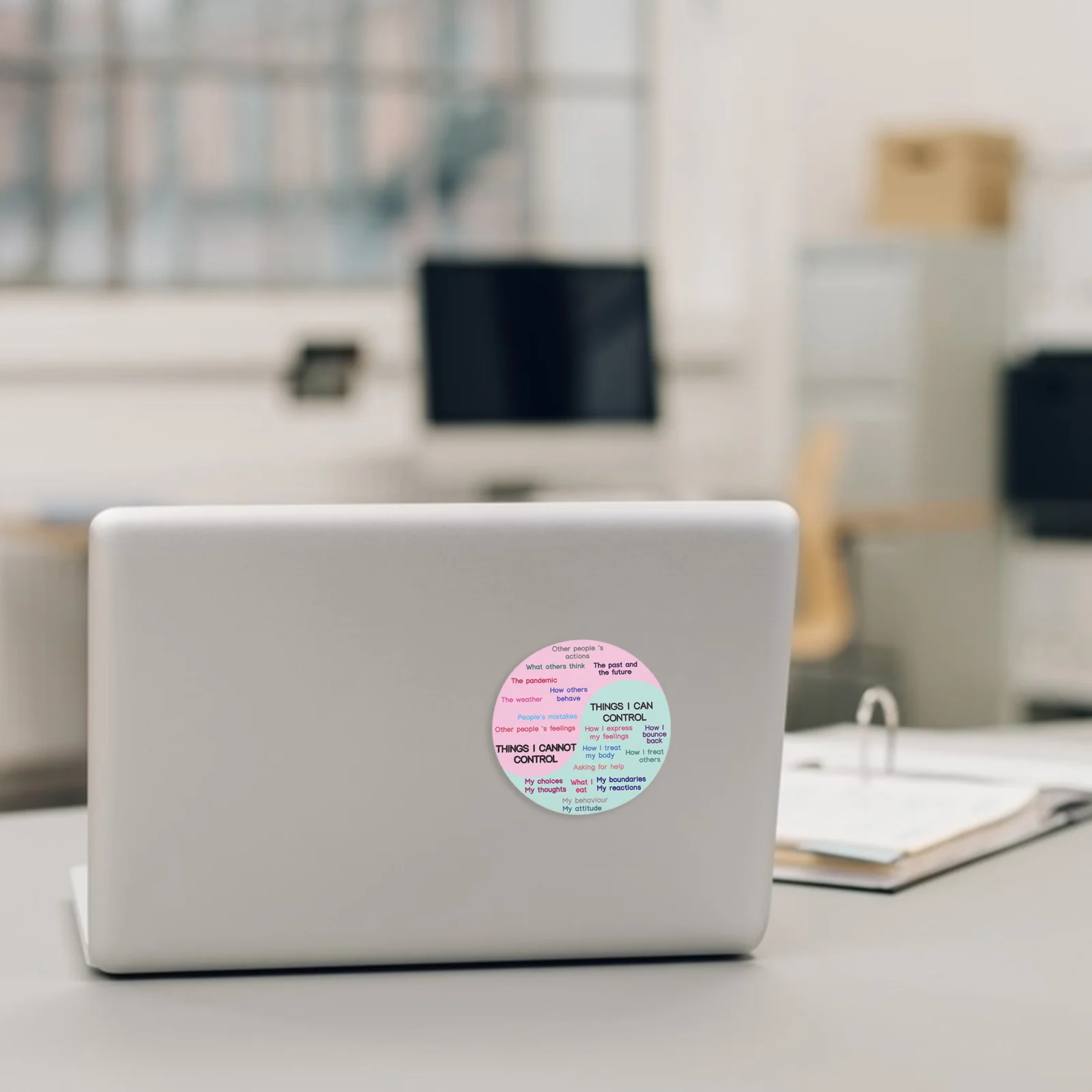 PVC المغناطيسي العاطفة يين يانغ ملصق واضح النص المشاعر عجلة صائق الكمبيوتر المحمول الفريزر ملصق مزخرفة تحفيزية هدية #4