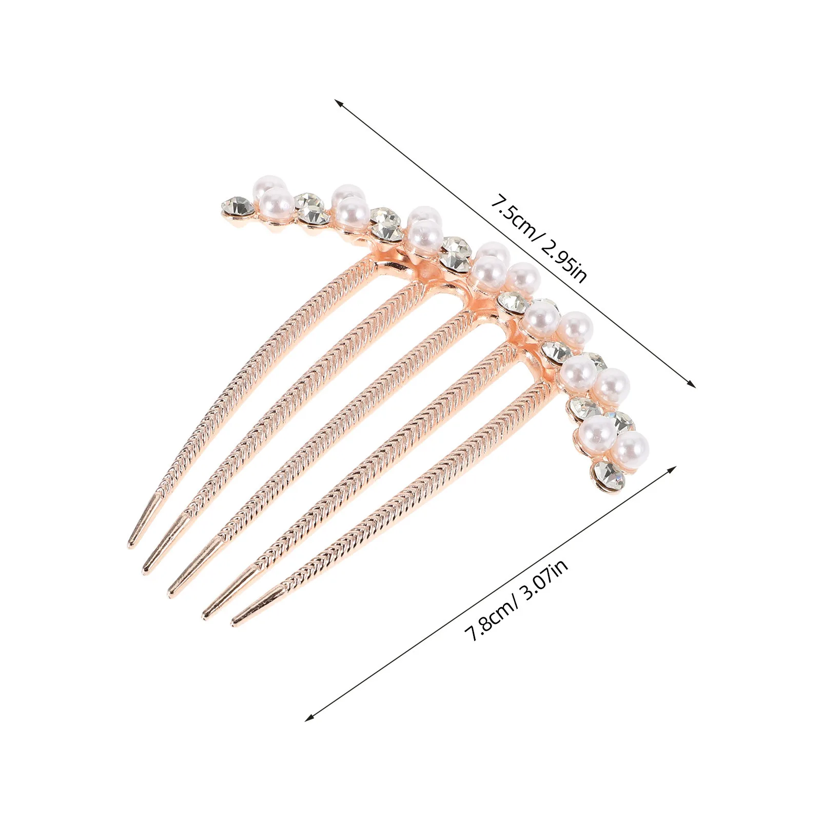 Peigne à cheveux en fausses perles et strass, épingle à cheveux florale élégante pour femmes, couvre-chef de fête de mariage, accessoire Vintage de Style chinois