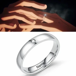 Customizable Anime Jujutsu Kaisen Yuta Okkotsu Rings Cosplay Props Men Women Couple Lover Ring Charm Jewelry Accessories Gifts