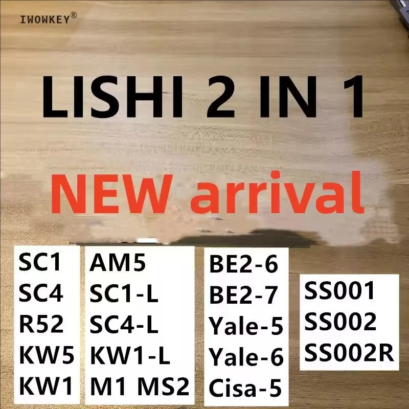 New Arrival Lishi 2 In1 Tools SC1 KW1 SC4 KW5 R52 SC1-L KW1-L SC4-L M1 MS2 AM5 BE2-6 BE2-7 SS001 SS002