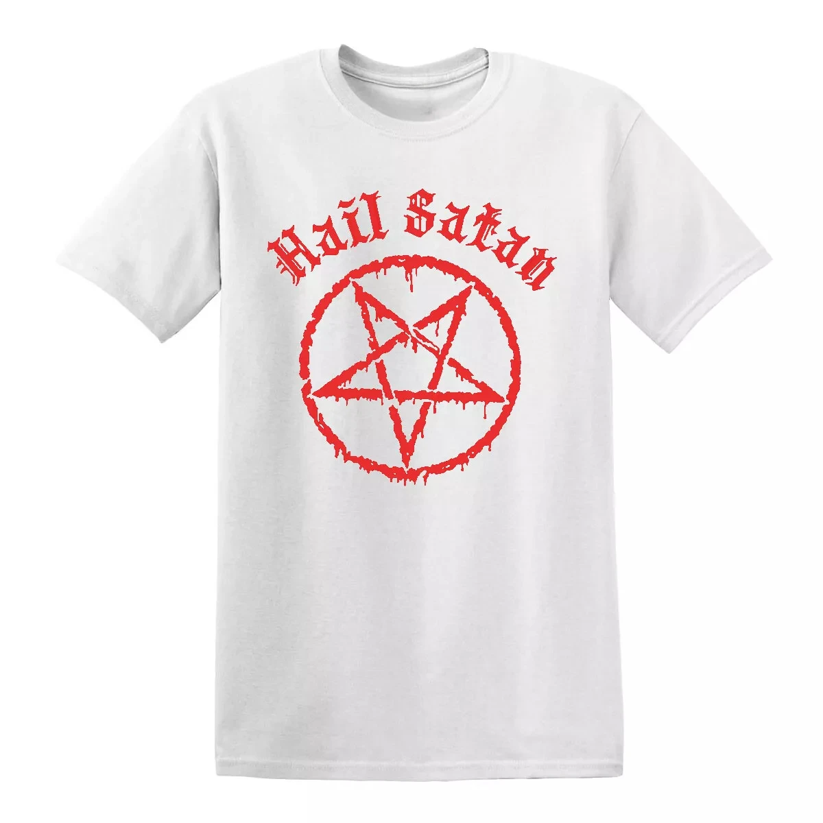 

Hail Satan T Shirt Pentagram Star Rock Goth Unholy Satanic Devil Punk Top Tee High-end Luxury Is for Both Men and Women Top Y2k