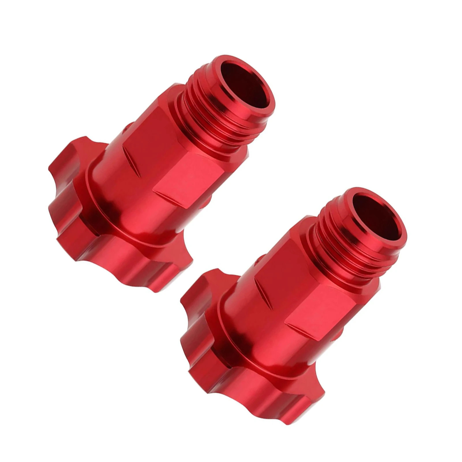 2Pcs M16x1.5mm External Thread Adapter Connector Red Aluminum Alloy Sp-ray Connector compatible for DeVilBiss DV1