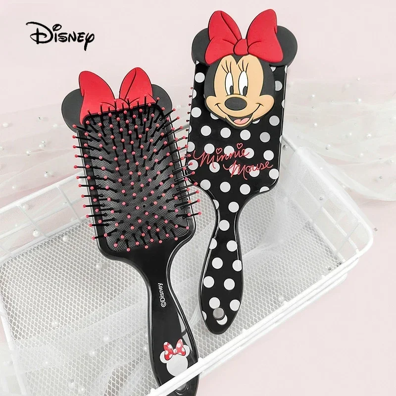 Kawaii Minnie children\'s airbag massage comb Miniso cartoon mouse square hair brush Disney girls hair comb gift for girls