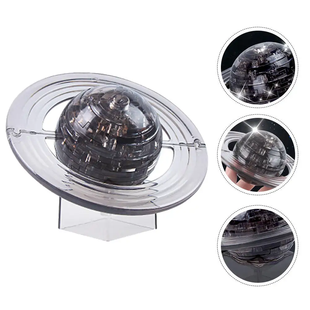 

1Set Saturn 3D Puzzle Crystal Creative Educational Early Learning Hands-on Ability Child Coordination Gift Saturn Puzzle Toy