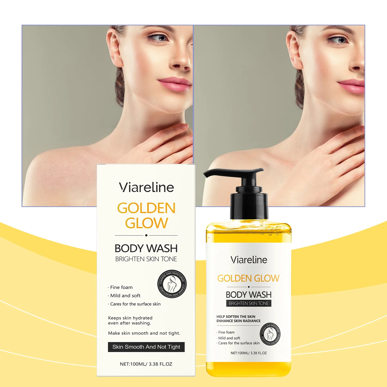 Viareline Moisturizing Body Wash Clean, Gentle, Refreshing And Comfortable Smooth Moisturizing And Nourishing Skin