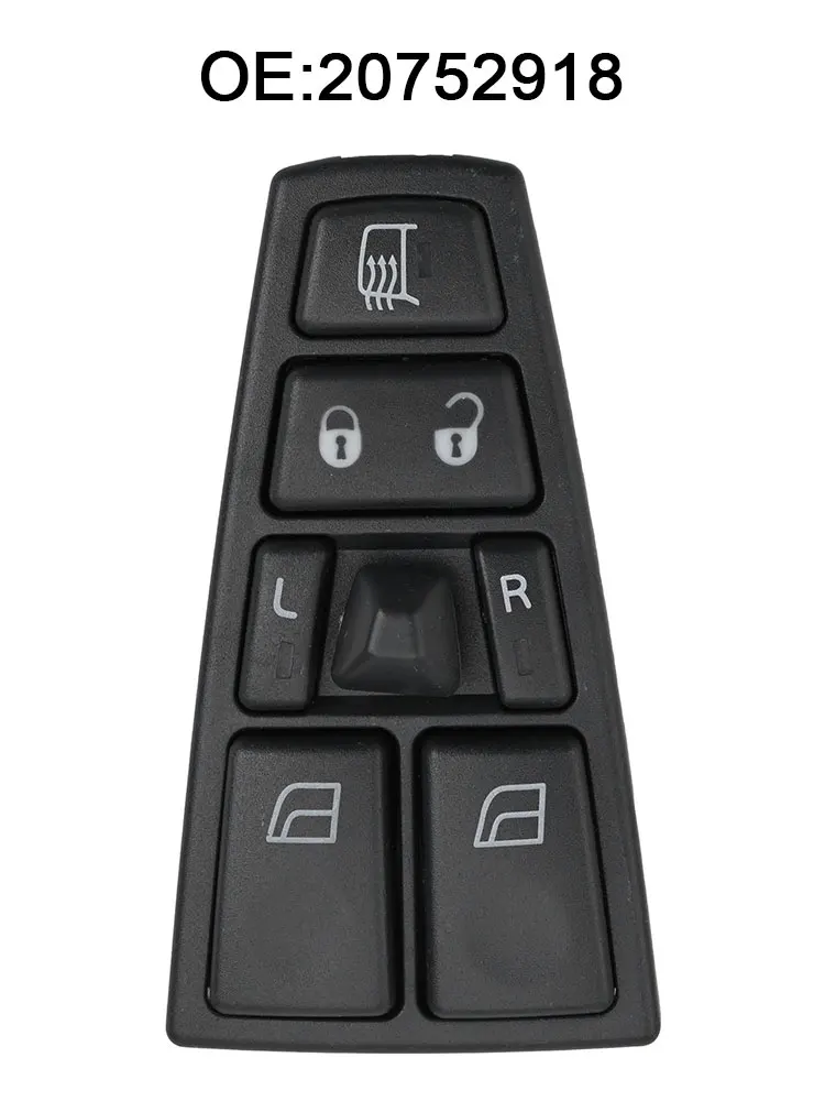 Vehicle Interior Upgrade 6.5*5.5*13cm Mirror Glass Lift Button Robust ABS Material Effortless Operation Design