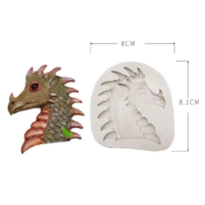 Dinosaurier-Silikonform für Kuchendekoration, Aroma-Werkzeuge, Neuartige Ei- und Schokoladenformen, Polymer Clay Handwerk, Gips, Handgemachte Epoxidharz-Formen zum Backen – Detail 13