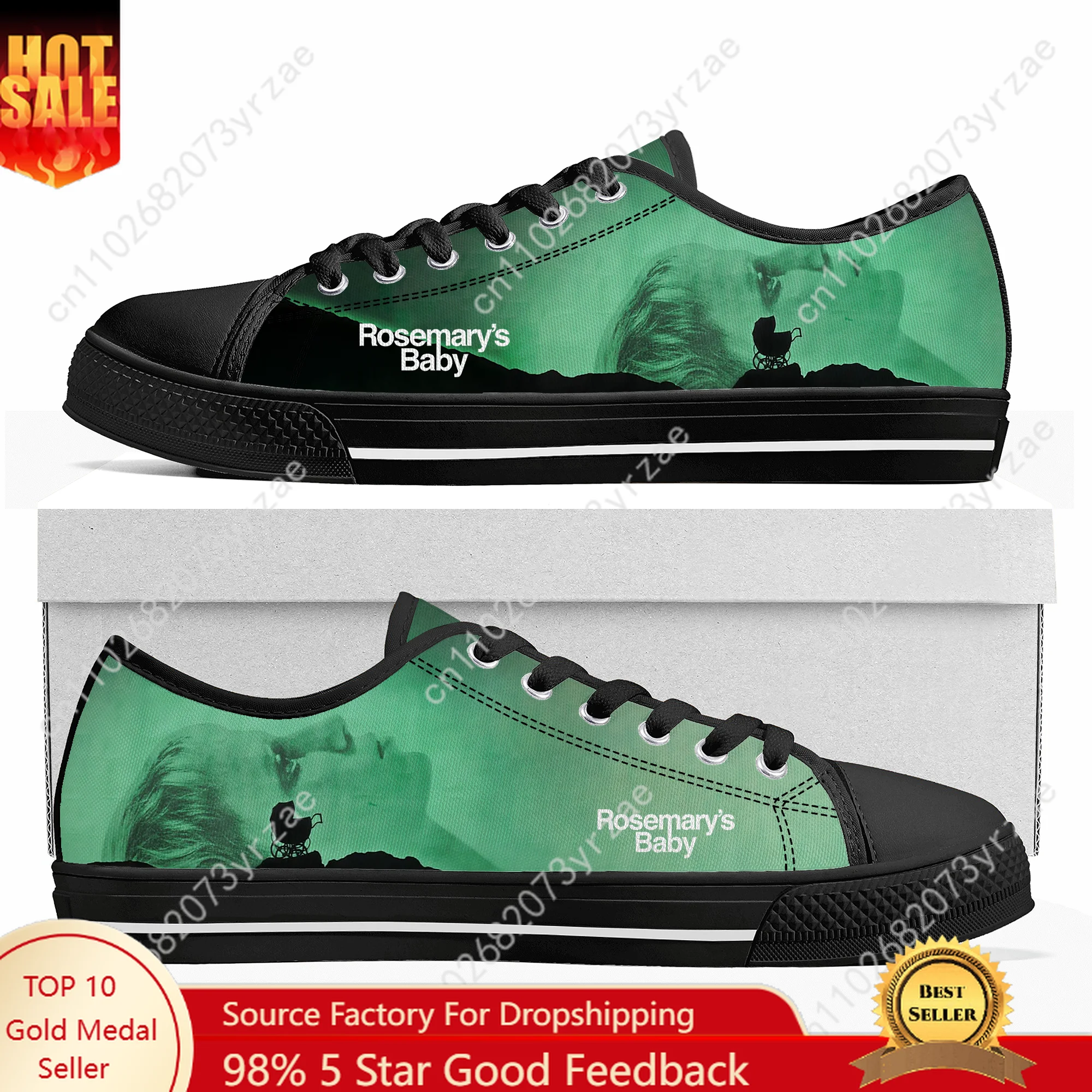 

Rosemary's Baby Low Top High Quality Sneaker Mens Womens Teenager Canvas Sneaker Casual Fashion Patterns Shoe Custom Made Shoes