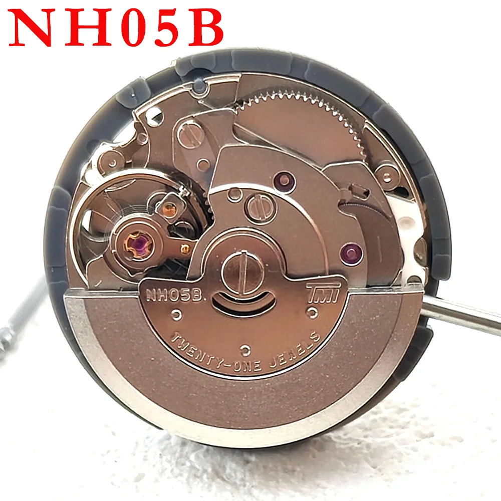 NH05 무브먼트 시계 액세서리 일본 오리지널 브랜드 뉴 NH05B 완전 자동 여성용 기계식 무브먼트 싱글 캘린더