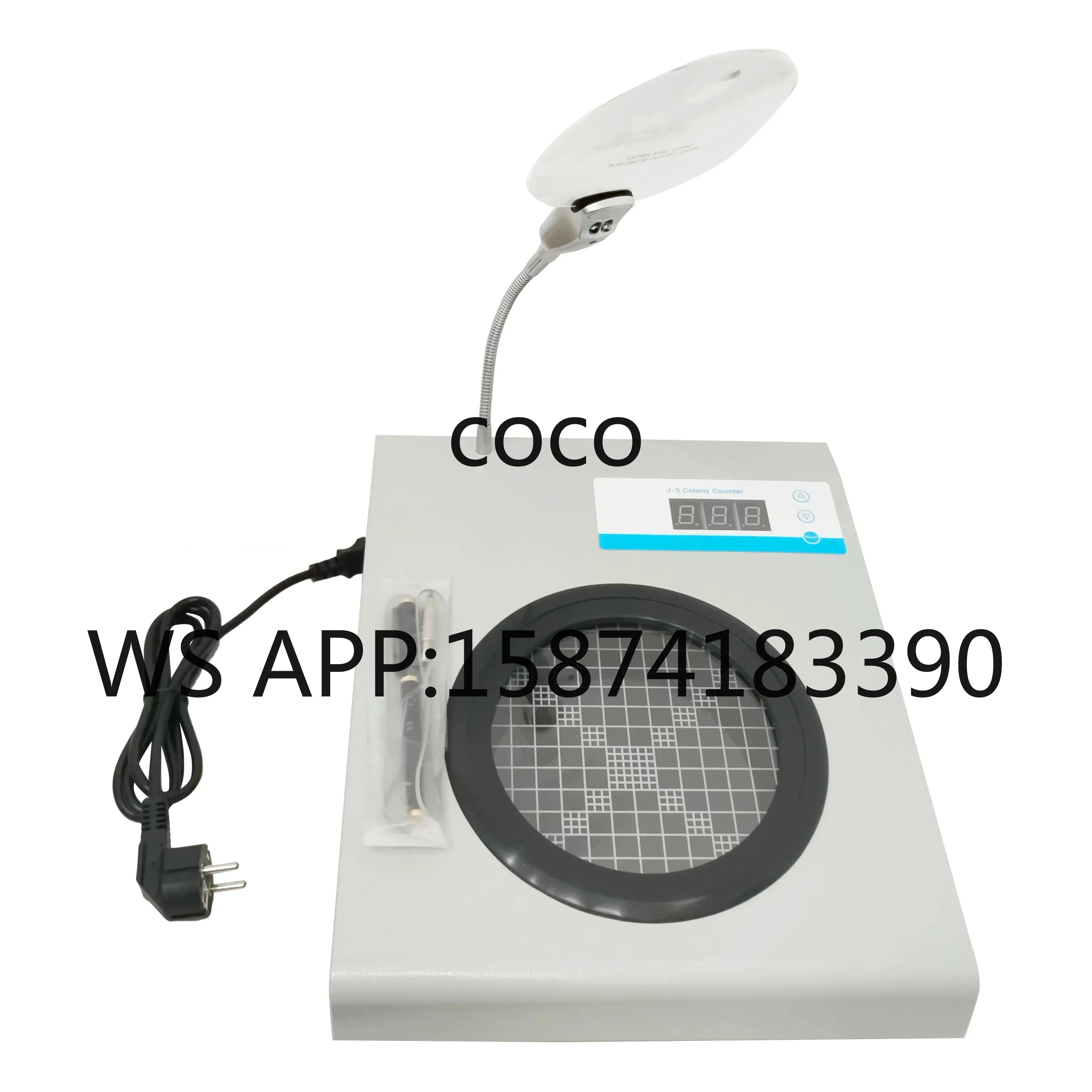 Digital Laboratory Colony Counter, Automatic Bacteria Inspection Equipment with Adjustable LED Light