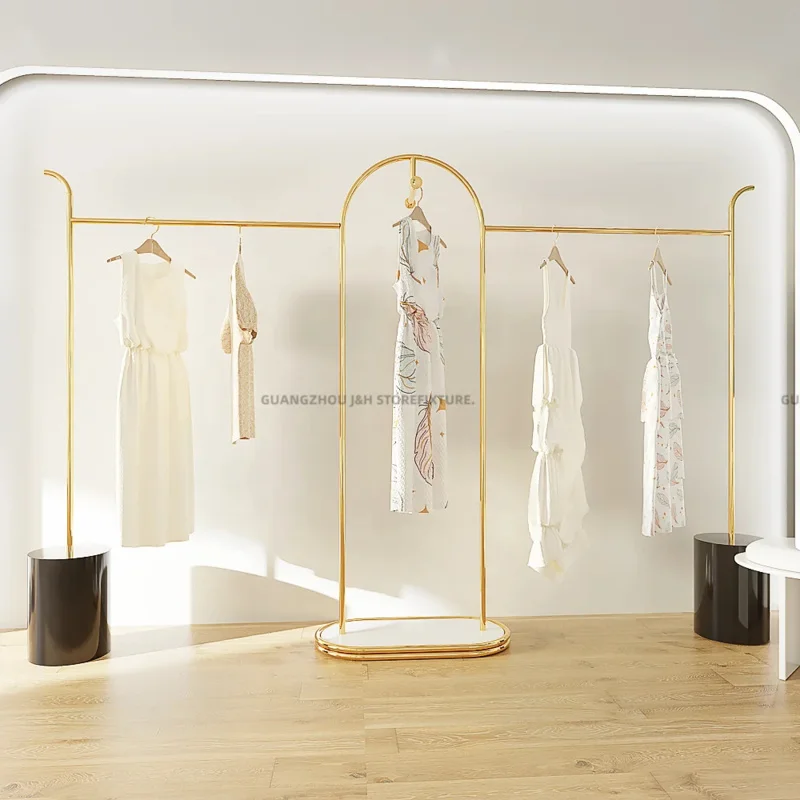 custom.Boutique Shop Wall Mounted Set Clothing Racks Display Stand Hanger Display Accessories Clothes Rack Hanging Clothes