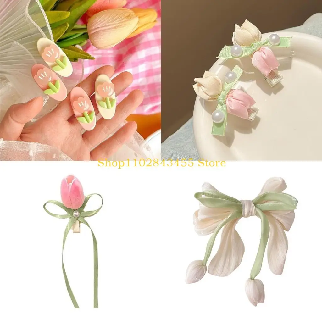 

49MC Flower Hairpin Versatile Fabric Hair Ornament Fashion Headwear Hairpiece For Daily Wear And Special Occasion