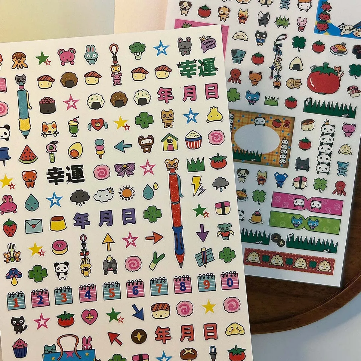 Kawaii Stickers Realistic Style Label Stickers Stationery Stickers for Scrapbooking Deco Elements Diy Phone Decal Sticker