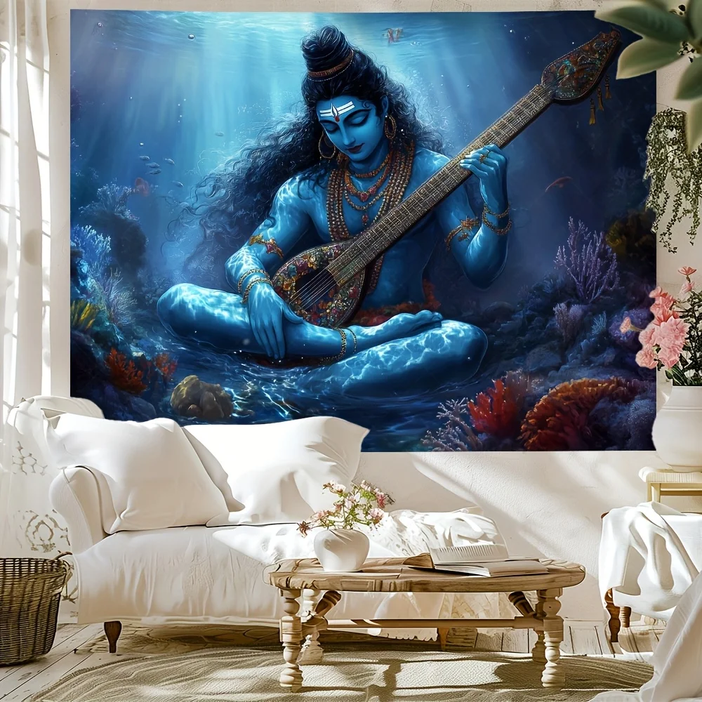 Vibrant Shiva Tapestry Vibrant Sittal Tapestry Reusable Wall Hanging Living Room Bedroom Decor 200x150cm