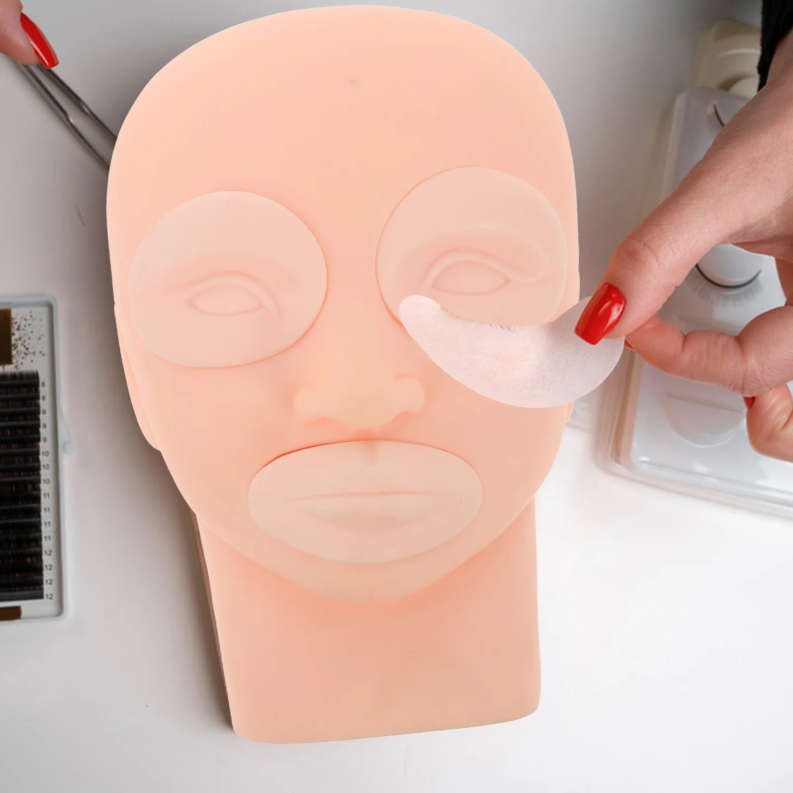 

Силиконовый манекен для практики татуировки, силикагель для лица, головы для макияжа