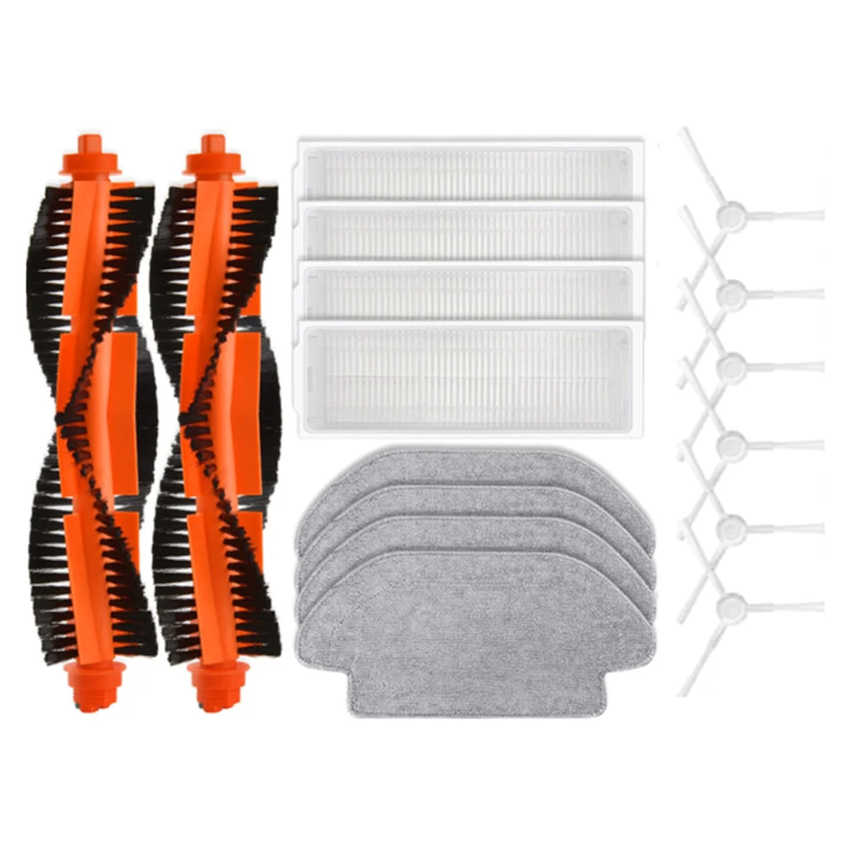 16 peças para robô aspirador s10 robô aspirador de pó s12 b106gl peças de reposição escova lateral principal filtro hepa pano esfregão