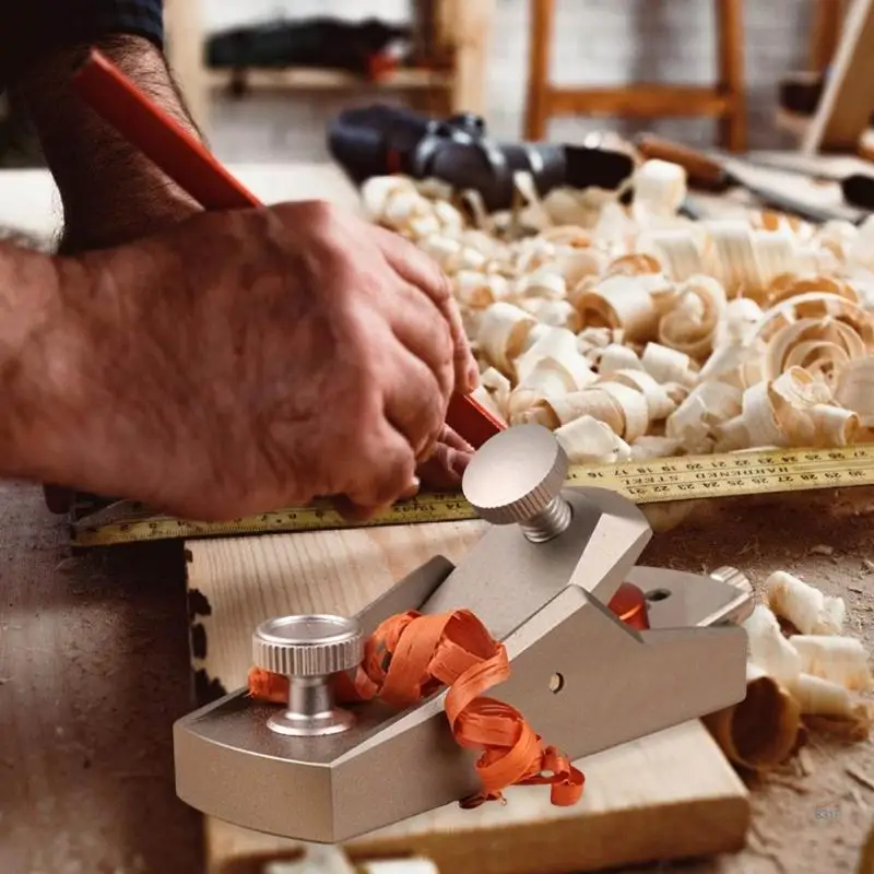 1Pc Woodworking Planer Mini Aluminum Alloy Hand Planer DIY Carpenter Tools European Flat Plane Bottom Edge Wood Trimming Plane