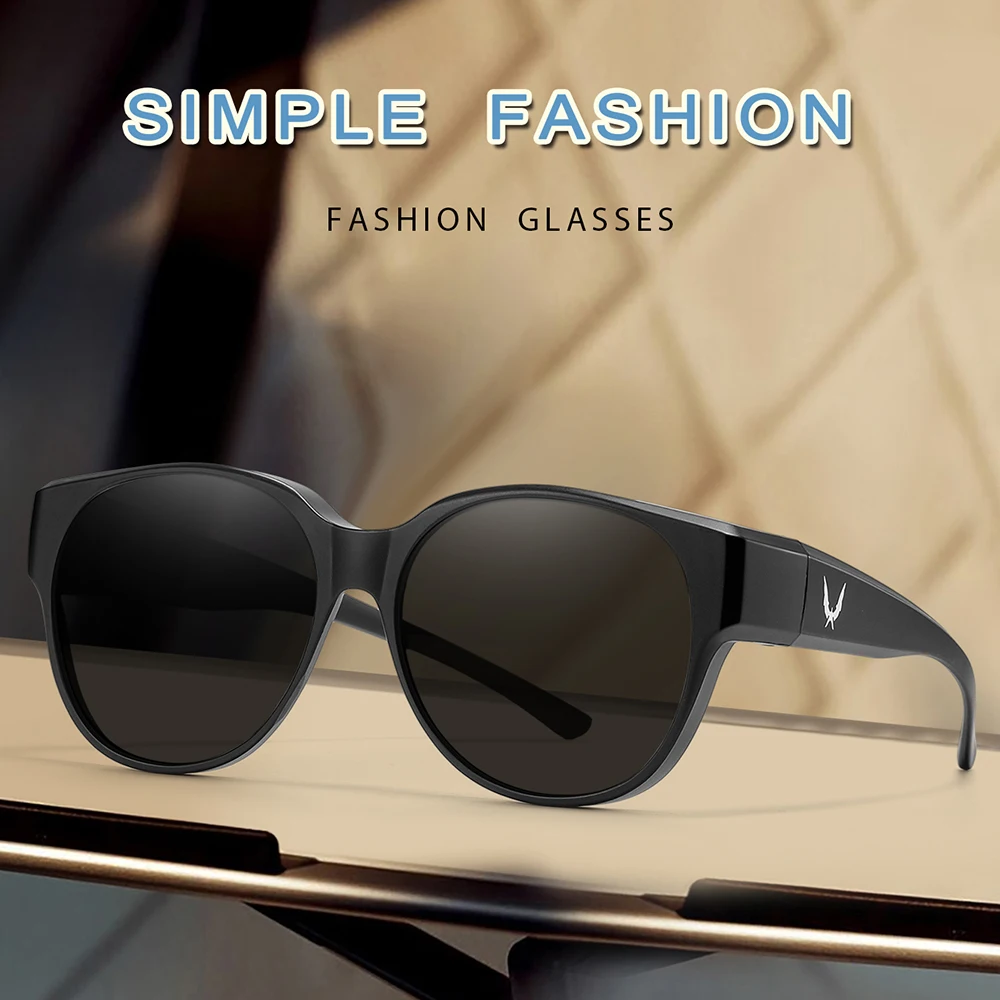 

KAROS Unisex Fashion Eyewear Round Frame Sunglasses with Classic PC, UV Protection, and Trendy Design for Driving Fishing Hiking