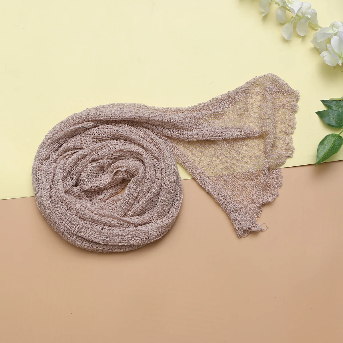 القطن تمتد التفاف البيج لحديثي الولادة التقميط طويل التفاف الطفل التصوير الدعامة Diy بطانية الأمومة #3