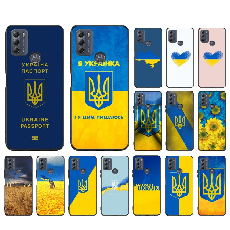 Ukraine Flag Passport Phone Case for Motorola Moto Edge 20 Pro Edge 20 Lite E7 Power E40 E20 One Action G10 G Play G8 G9 G60 G50