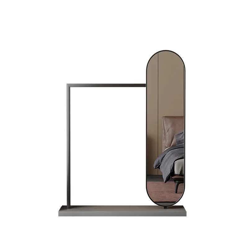 

Бытовое зеркало от пола до потолка, зеркало для всего тела, вешалка для спальни, встроенная вращающаяся вешалка для одежды