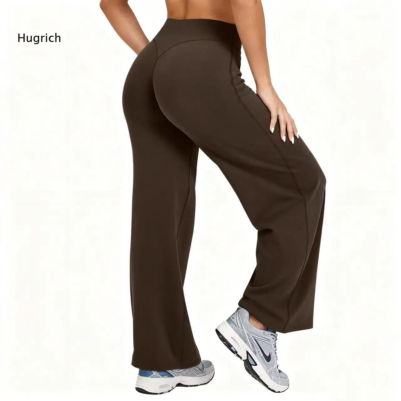 High Elasticity High Waist Straight Leg Pants Figure Flattering Hip Lifting Loose Wide Leg Pants For Multiple Scenes Matching