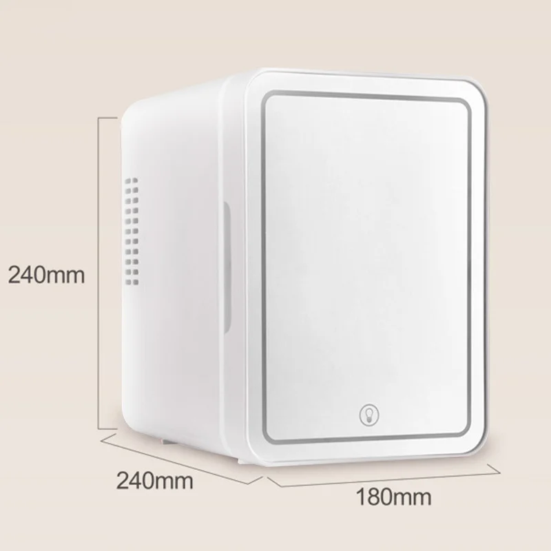 Skin care refrigerator with outdoor makeup mirror, mini refrigerator with mirror, makeup refrigerator with LED light