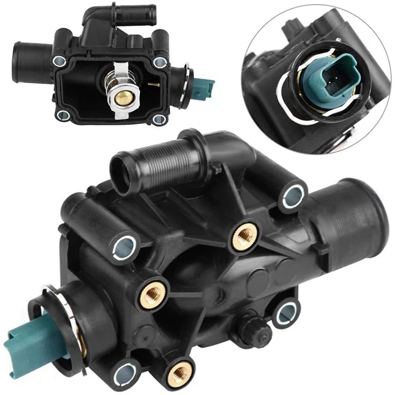 Ensemble de Thermostat de Refroidissement du Moteur, Noir, pour KIT Cristaux en 1336.Z0 1336Z0