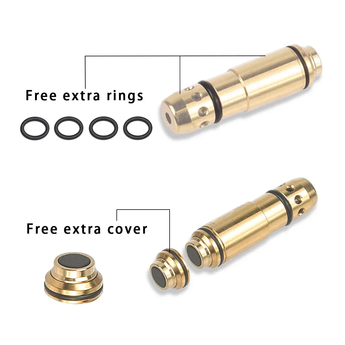 9mm Red Dot Laser Training Bullet 9x19mm/380ACP/38spl/223Rem Dry Fire Laser Trainer Cartridge Hunting Laser Training Bore Sight