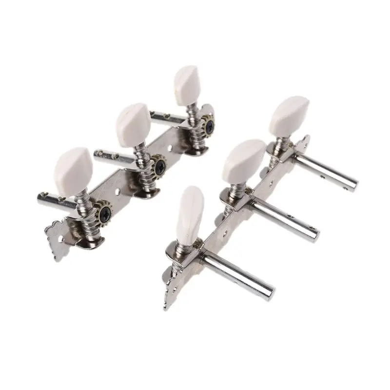 Set of 2pcs Classical Silver Guitar Tuner Tuning Machine Heads Keys Pegs New