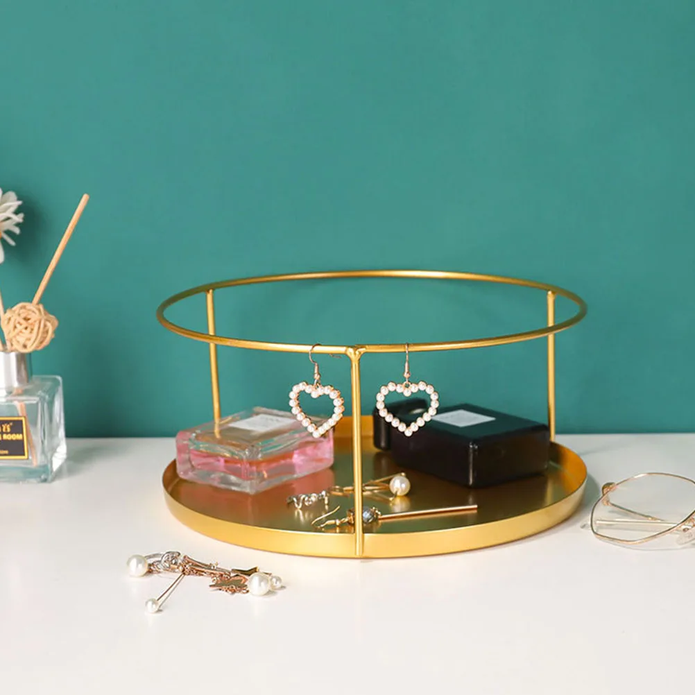 

Wrought Iron Tray Makeup Supplies Holder Home Decor Storage Plate Jewelry Nordic Style Display Adornment Bracelet