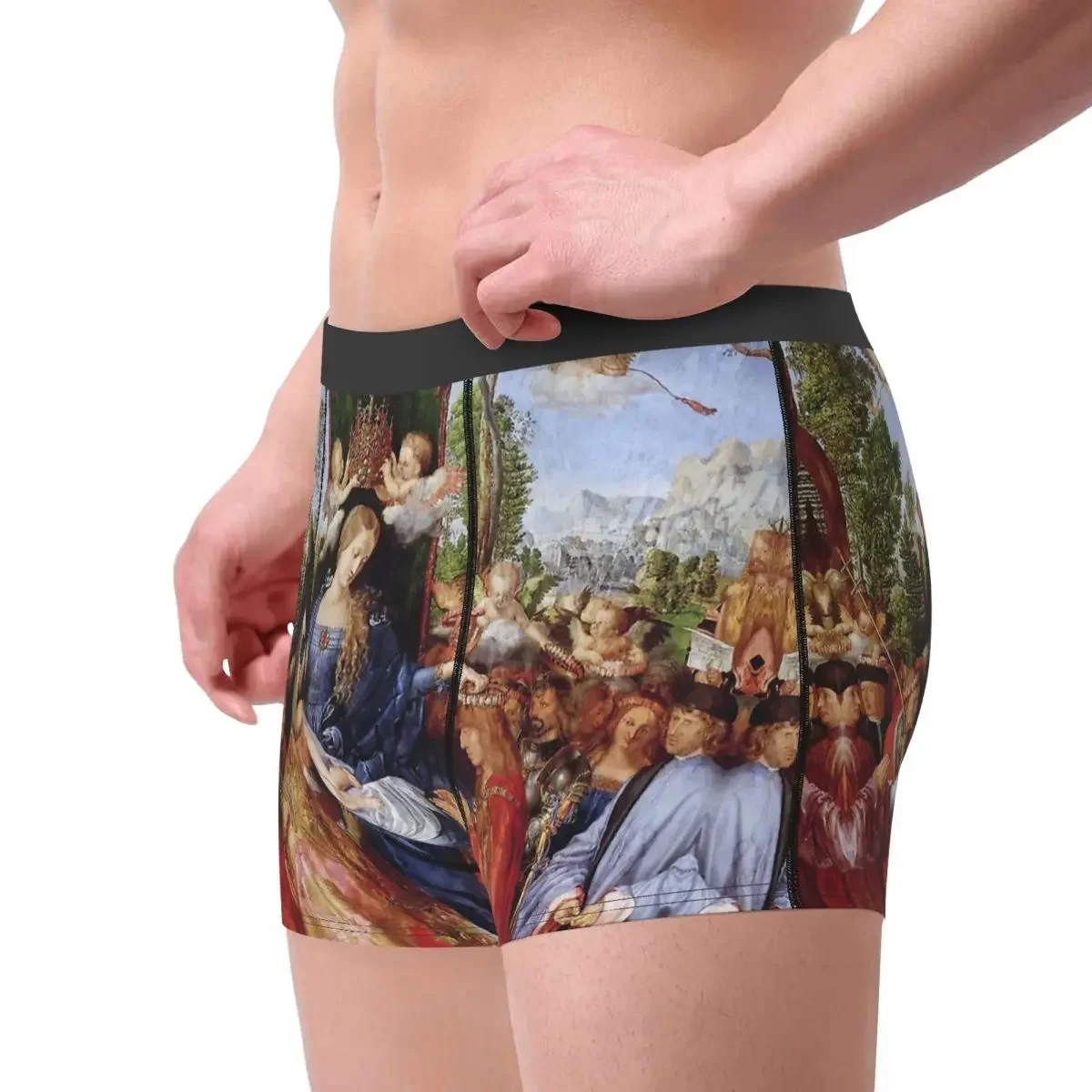 Albrecht Durer The Festival Of The Rosary Renaissance Angels Angel Underpants Homme Panties Man Underwear Print Boxer Briefs