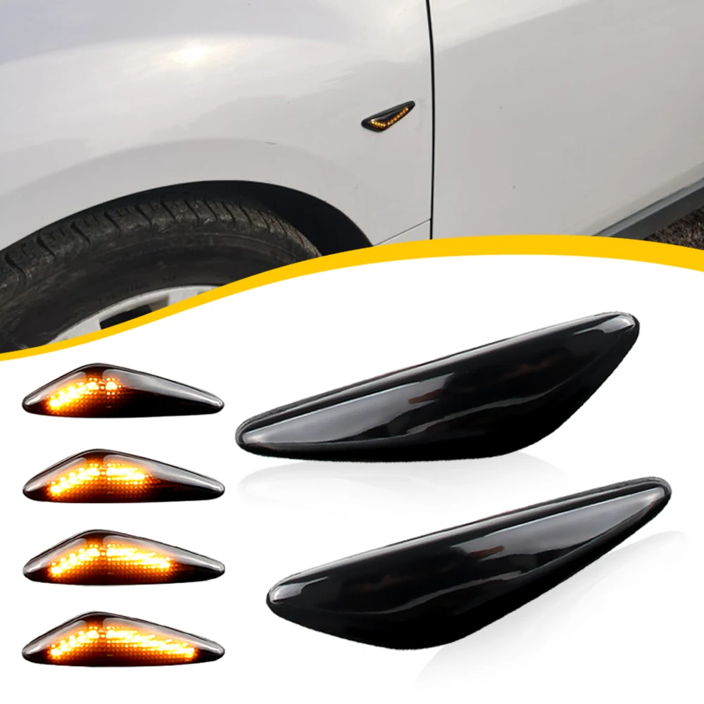 

2PCS For Nissan Lafesta Highway Star 2011-up LED Car Front Fender Dynamic Flowing Turn Signal Lights Sequential Side Marker Lamp