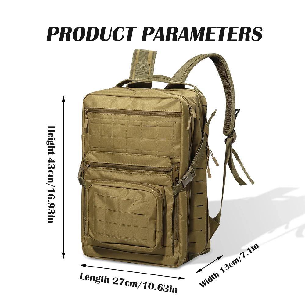 Tactical Backpacks Molle Assault Pack 3 Day Out Bag Expandable Backpack Hiking Treeking Rucksack Fitness Camping, Daily Work