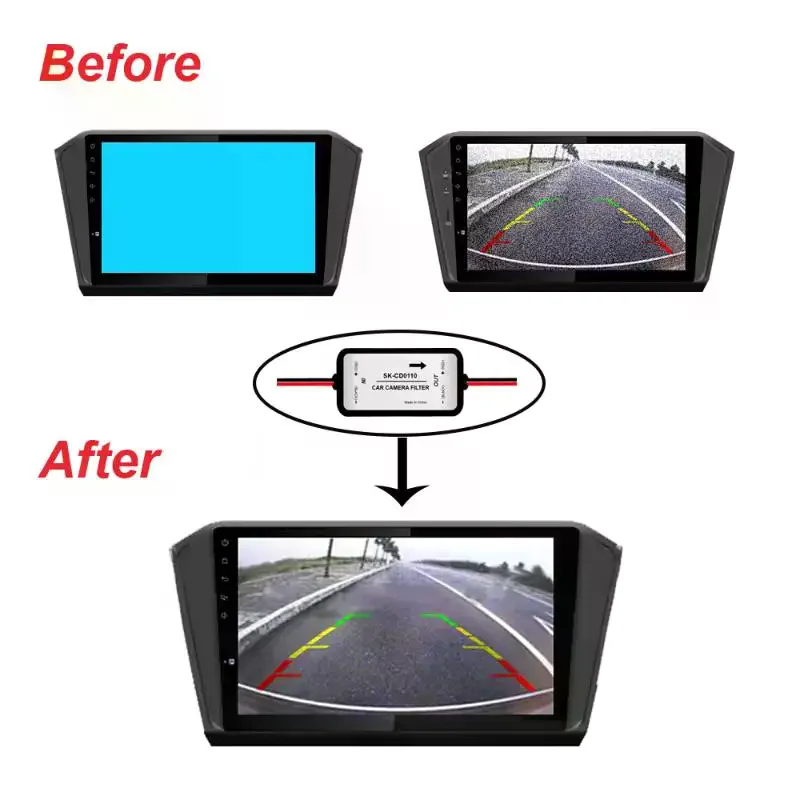 1Pcs 12V DC Power Relay Capacitor Filter Connector Car Rear View Rectifier For Backup Auto Car Camera Filter Solve Ripple Splash